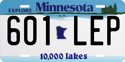 MN license plate 601LEP