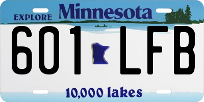 MN license plate 601LFB