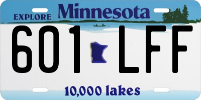 MN license plate 601LFF
