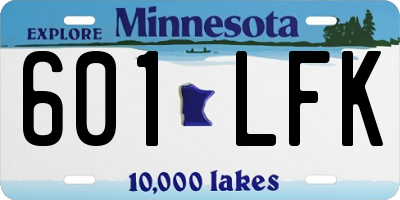 MN license plate 601LFK