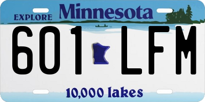 MN license plate 601LFM