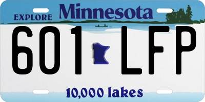 MN license plate 601LFP