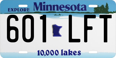MN license plate 601LFT