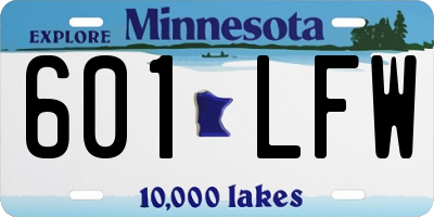 MN license plate 601LFW