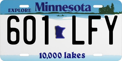 MN license plate 601LFY