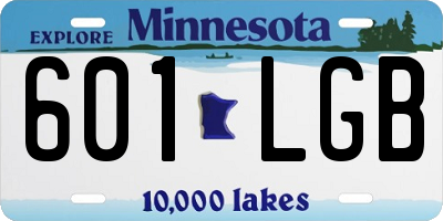 MN license plate 601LGB