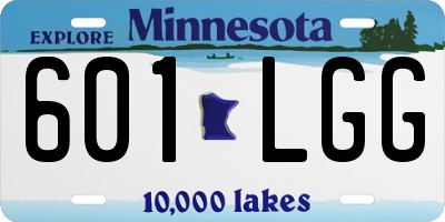 MN license plate 601LGG