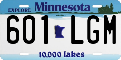 MN license plate 601LGM