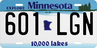MN license plate 601LGN