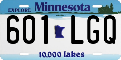 MN license plate 601LGQ