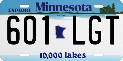 MN license plate 601LGT