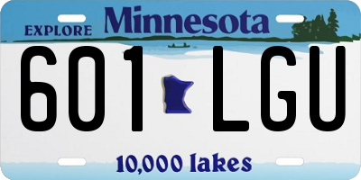 MN license plate 601LGU