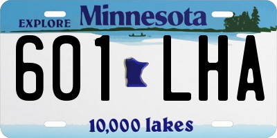 MN license plate 601LHA