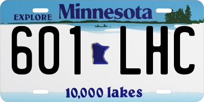 MN license plate 601LHC