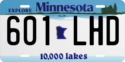 MN license plate 601LHD