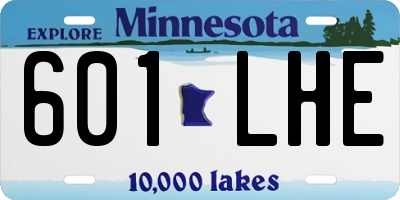 MN license plate 601LHE