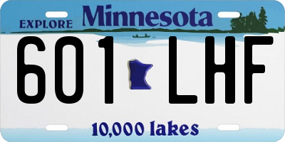 MN license plate 601LHF