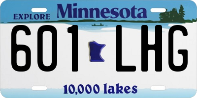 MN license plate 601LHG