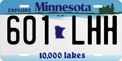 MN license plate 601LHH