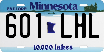 MN license plate 601LHL