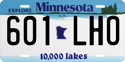 MN license plate 601LHO