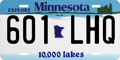 MN license plate 601LHQ
