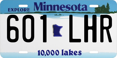 MN license plate 601LHR