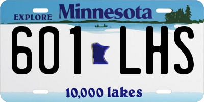 MN license plate 601LHS