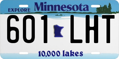 MN license plate 601LHT