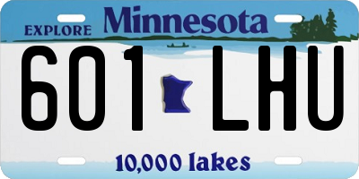 MN license plate 601LHU