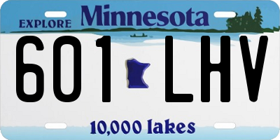 MN license plate 601LHV