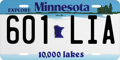 MN license plate 601LIA