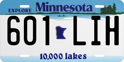 MN license plate 601LIH