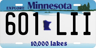 MN license plate 601LII