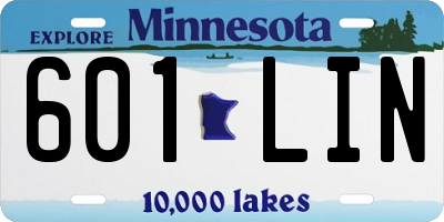 MN license plate 601LIN