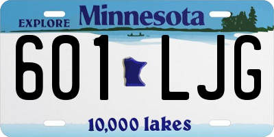 MN license plate 601LJG