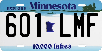 MN license plate 601LMF