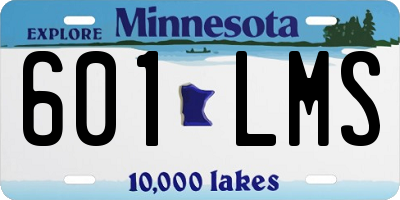 MN license plate 601LMS