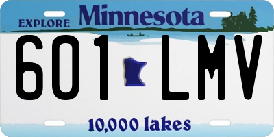 MN license plate 601LMV