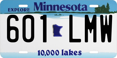 MN license plate 601LMW