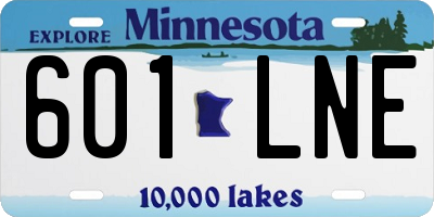 MN license plate 601LNE