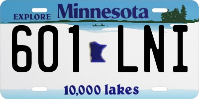 MN license plate 601LNI