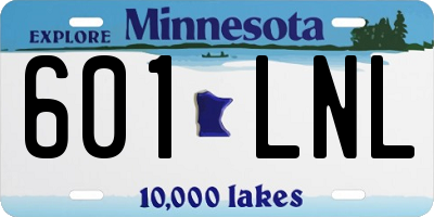 MN license plate 601LNL