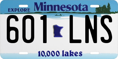 MN license plate 601LNS