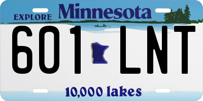 MN license plate 601LNT