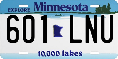 MN license plate 601LNU