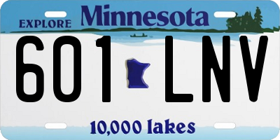 MN license plate 601LNV