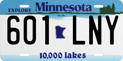MN license plate 601LNY