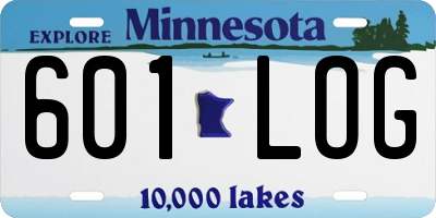 MN license plate 601LOG