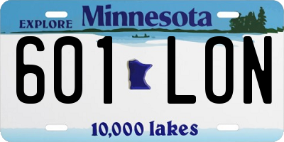 MN license plate 601LON